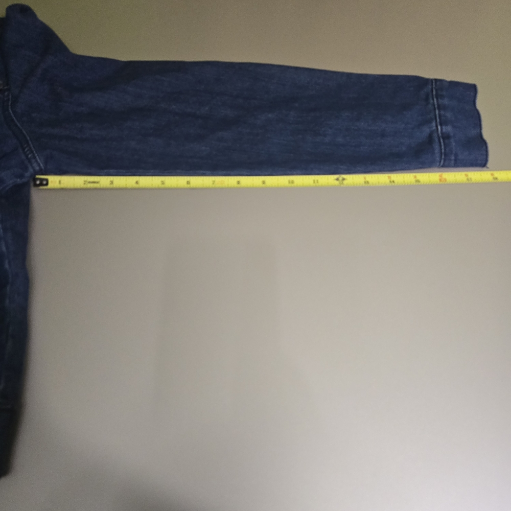 Baccini Denim Jacket Size L Star Patch Button Fro… - image 14